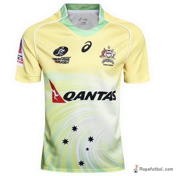 Camiseta Rugby Australia Replica Primera Ropa 2017 Amarillo